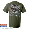 kenny Forty Nine Apparel T2525mgr Military Green Stars And Stripes Short Sleeve Teea