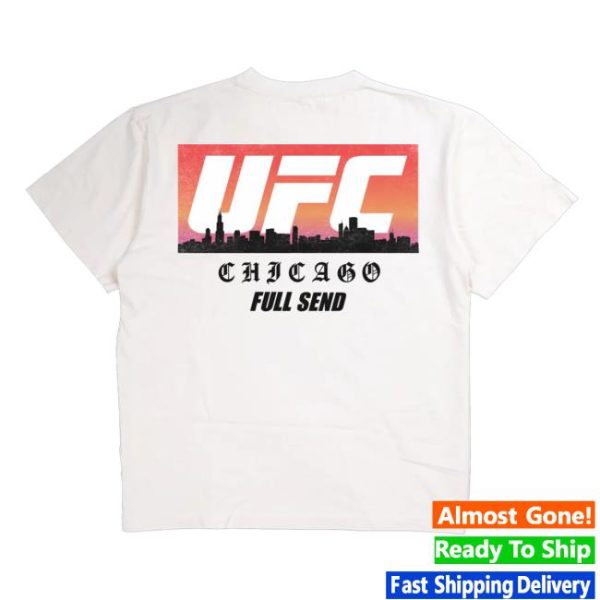 kenny Full Send Merch Store Shop Ufc Chicago Skyline White T Shirta