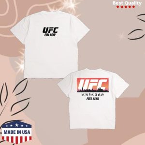 kenny Full Send Merch Store Ufc Chicago Skyline White T Shirt