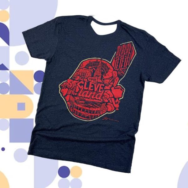 kenny Gvartwork Merch Store The History Of Cleveland Baseball T Shirtv