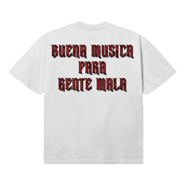 kenny Hellbent Records Merch Store Shop Buena Musica Para Gente Mala Tee Whitea