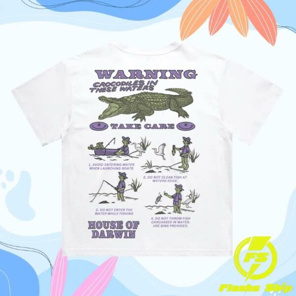 kenny House Of Darwin Merch Store Take Care Crop White Shirta