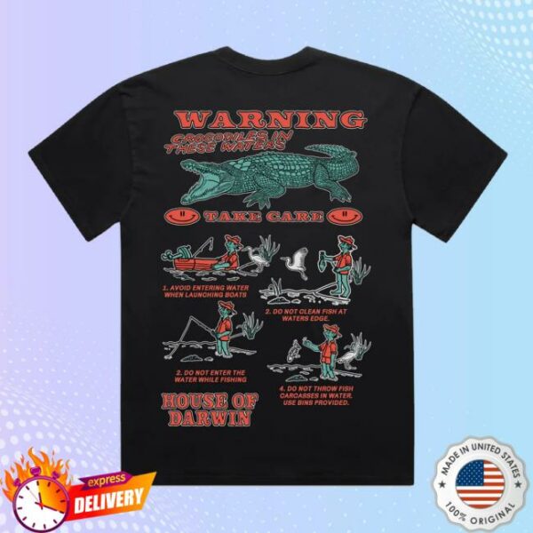 kenny House Of Darwin Merch Store Take Care Faded Black Shirta