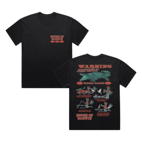 kenny House Of Darwin Merch Store Take Care Faded Black Shirtaa