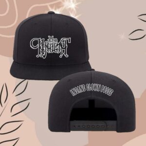 kenny Insaneclownposse Merch Store Naught Text Black Flatbill Snapback Hat In Black