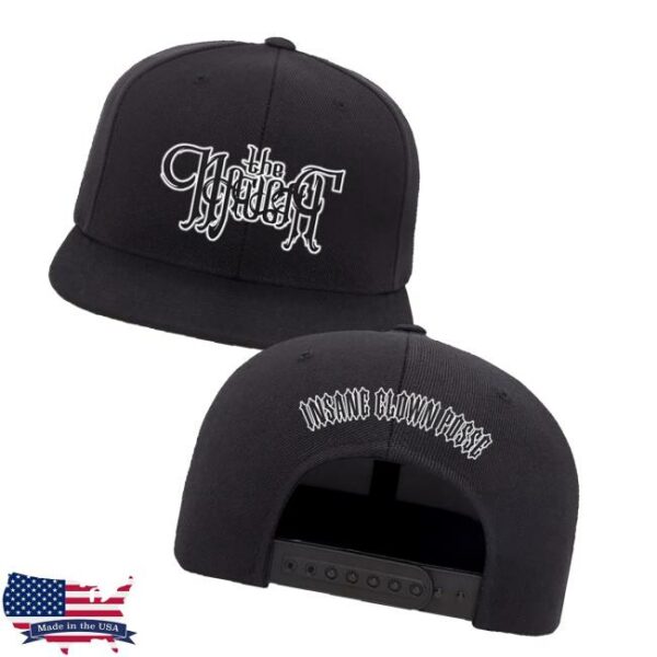 kenny Insaneclownposse Merch Store Naught Text Black Flatbill Snapback Hat In Blackv
