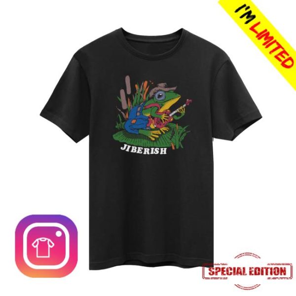 kenny Jiberish Merch Store Banjo Frog Supima Black Shirt