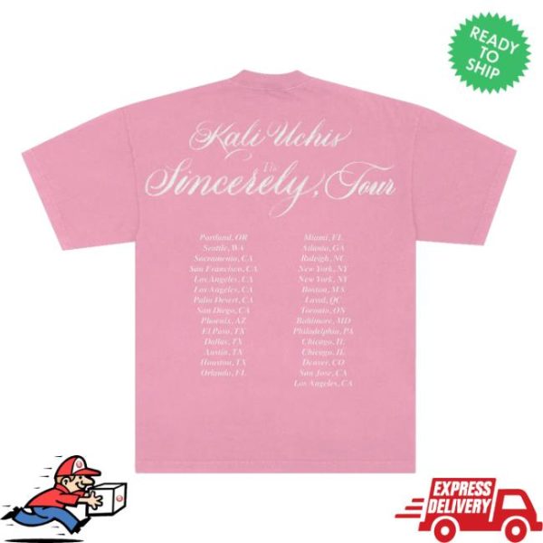 kenny Kali Uchis Merch Store Sincerely Tour Pink Date Back Teea