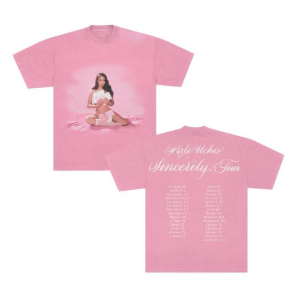 kenny Kali Uchis Merch Store Sincerely Tour Pink Date Back Teeaa