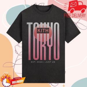kenny Kith Merch Store Kith Tokyo Classic Logo Vintage Tee Black