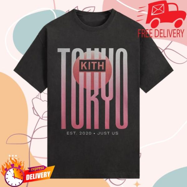 kenny Kith Merch Store Kith Tokyo Classic Logo Vintage Tee Black