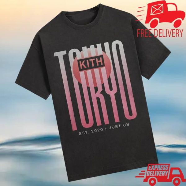 kenny Kith Merch Store Kith Tokyo Classic Logo Vintage Tee Blacka