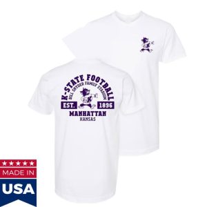 kenny Kstatesports Shop Merch K State Wildcats White Summit Sportswear Stripe The Stadium Short Sleeve T Shirt