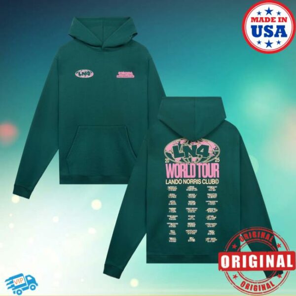 kenny Lando Norris Merch Store World Tour Hoodie Greenaa