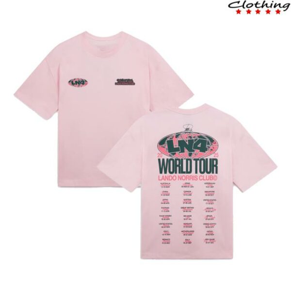 kenny Lando Norris Merch Store World Tour Tee Pinkaa