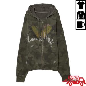 kenny Maroon 5 Store Merch Love Is Like Zip Hoodie Camo