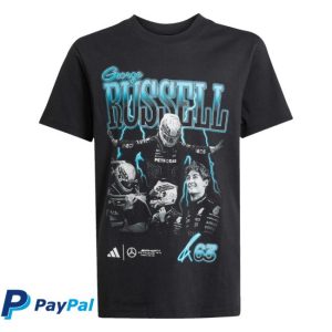 kenny Mercedes Amg F1 Merch Store Kids George Russell Graphic T Shirt Black