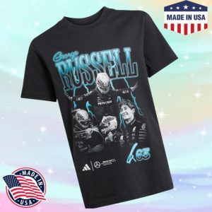 kenny Mercedes Amg F1 Merch Store Kids George Russell Graphic T Shirt Blacka