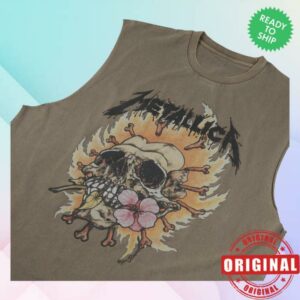 kenny Metallica Merch Store Burning Flower Sleeveless T Shirta kenny Metallica Merch Store Burning Flower Sleeveless T Shirta