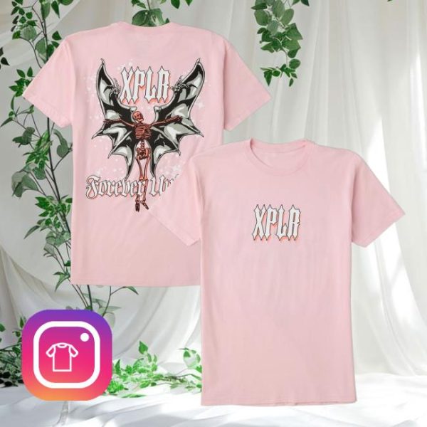 kenny Official Xplr Shop By Sam And Colby Merch Store Forever Undead Tee Pinkaa