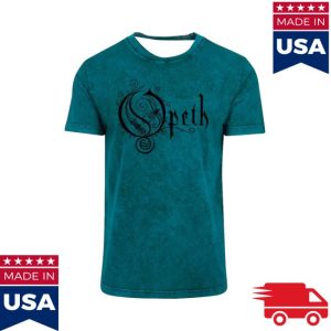 kenny Opeth Merch Store Opeth Logo Teal Black Acid Washed T Shirt