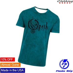 kenny Opeth Merch Store Opeth Logo Teal Black Acid Washed T Shirtv