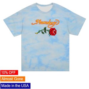 kenny Phoneboy Merch Store Rose T Shirt Blue Dye