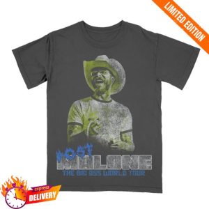 kenny Post Malone Merch Store Shop The Big Ass World Tour Charcoal T Shirt