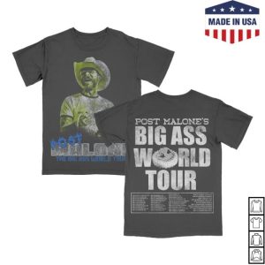 kenny Post Malone Merch Store Shop The Big Ass World Tour Charcoal T Shirtaa kenny Post Malone Merch Store Shop The Big Ass World Tour Charcoal T Shirtaa