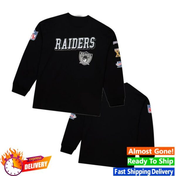 kenny Raiderimage Merch Store Mitchell Ness Raiders Training Camp Vintage Logo Long Sleeve Teev