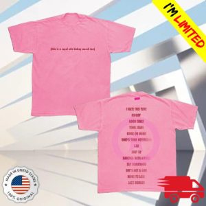 kenny Royel Otis Merch Store This Is A Royel Otis Hickey Merch Tee Pink T Shirtaa