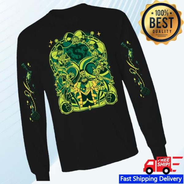 kenny Shark Robot Merch Store Spindlehorse Long Sleeve Shirt Mammons Ship Wprinted Sleevesa