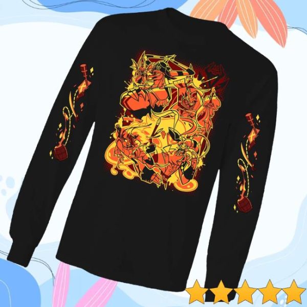 kenny Shark Robot Merch Store Spindlehorse Long Sleeve Shirt Satans Ship Wprinted Sleevesa