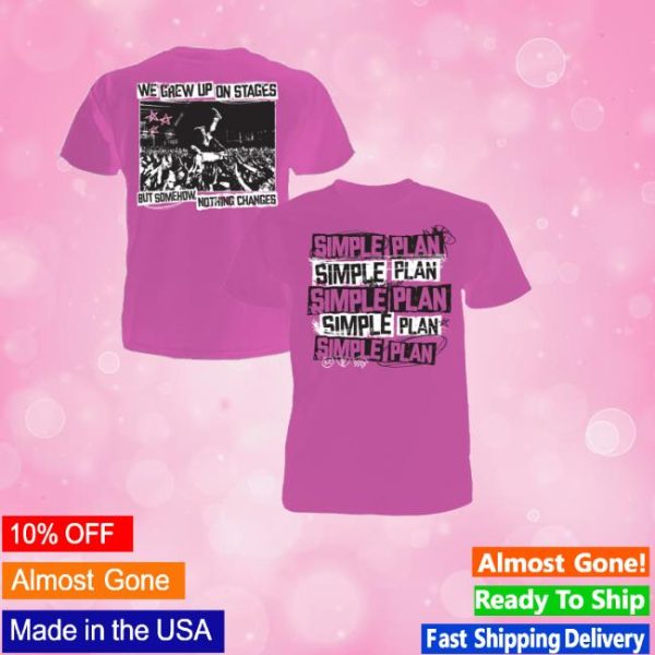 kenny Simpleplan Store Merch Pink Jump T Shirt