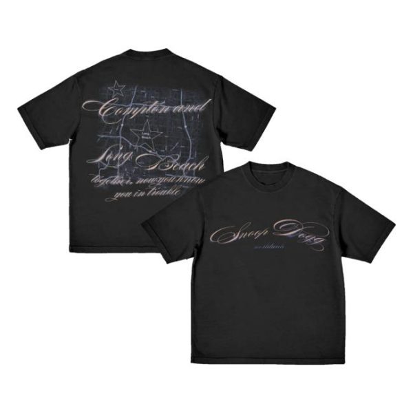 kenny Snoop Dogg Merch Store Snoop Script Tee Blackaa