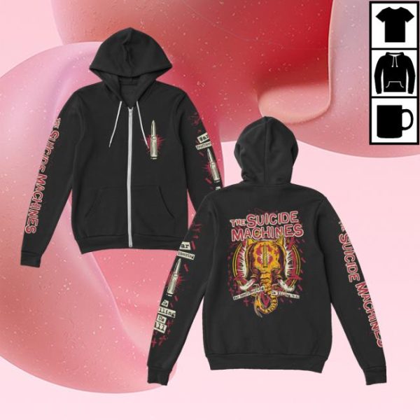 kenny Suicide Machines Detroit Merch Store War Profiteering Is Killing Us All Long Zip Up Hoodie