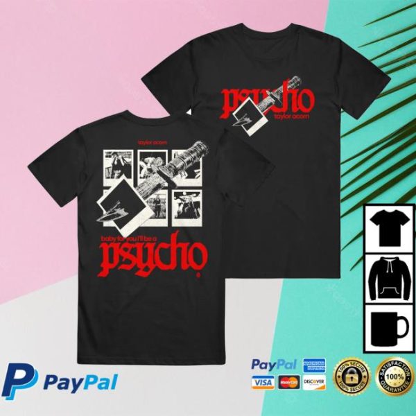 kenny Taylor Acorn Merch Store Psycho Dagger Black T Shirt