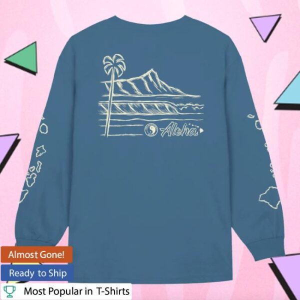 kenny Tcsurf Merch Store Sketch Diamond Head Scenic Long Sleevea