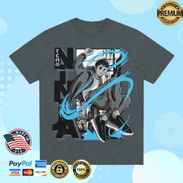 kenny Team Ninja Store Merch Anime 25 V2 Charcoal Tee