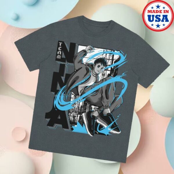 kenny Team Ninja Store Merch Anime 25 V2 Charcoal Teea