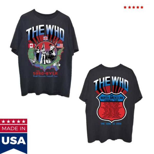 kenny The Who Merch Store The Song Is Over North America Highway Dateback T Shirt