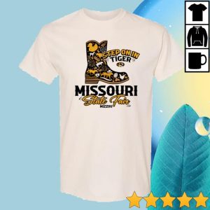 kenny Tiger Team Store Mizzou Tigers Missouri State Fair 2025 Exclusive Step On In Tigers Cowboy Boot Cream T Shirt