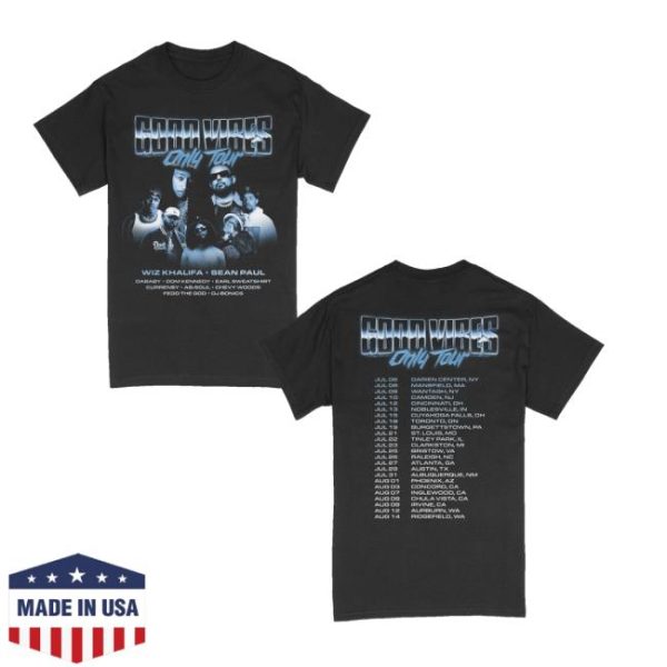 kenny Wiz Khalifa Merch Store Good Vibes Only Tour Photo Tee