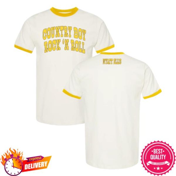 kenny Wyatt Ellis Merch Store Country Boy Rock N Roll Ringer Teeaa