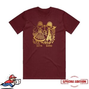 kenny Beta Band Merch Store Holding Hands Burgundy T Shirt