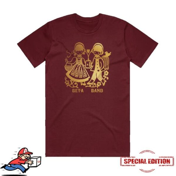 kenny Beta Band Merch Store Holding Hands Burgundy T Shirt