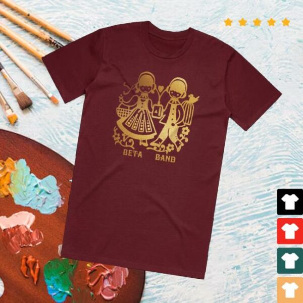 kenny Beta Band Merch Store Holding Hands Burgundy T Shirtv