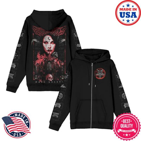kenny Blackcraftcult Merch Store Lilith Queen Of Demons Zip Up Hoodie