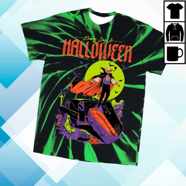 kenny Cavitycolors Merch Store Every Day Is Halloween 2025 Tie Dye T Shirtv 1