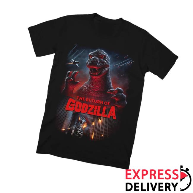 Cavitycolors Merch Store The Return Of Godzilla 40Th Anniversar T-Shirt - Fashion Art Prints